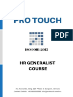 Pro Touch: HR Generalist Course
