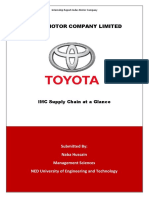 Naba Hussain Indus Motor Company Limited Internship Report PDF