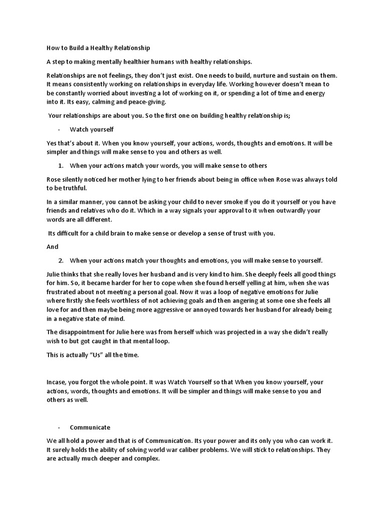 Building Healthy Relationships Guide | PDF | Anger | Psychological Concepts