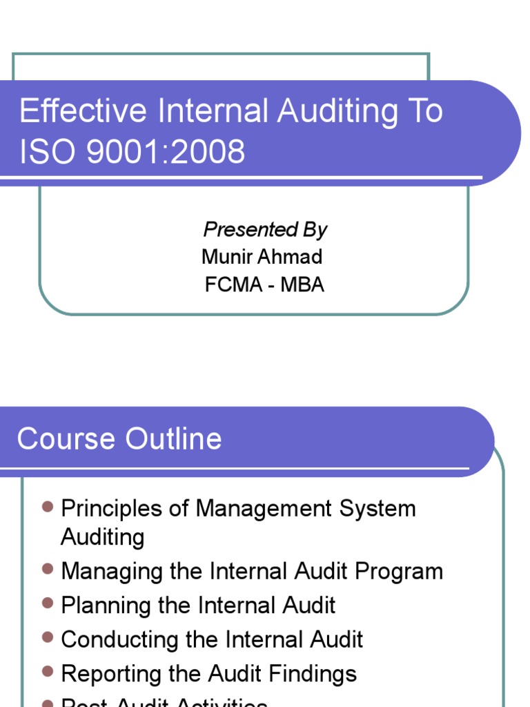 ISO 9001 Internal Audit Program Guide | PDF | Audit | Internal Audit