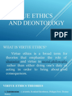 Virtue Ethics and Deontology