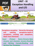 OOP UNIT 3- EXCEPTION HANDLING & IO STREAMS