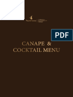 Canape Cocktail Menu