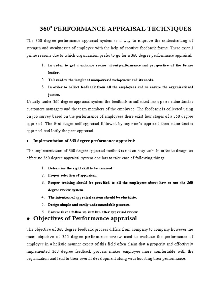 360 Degree Performance Appraisal Insights | PDF | Performance Appraisal ...