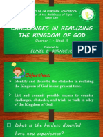 Challenges in Realizing The Kingdom of God: Elinel B. Barnuevo