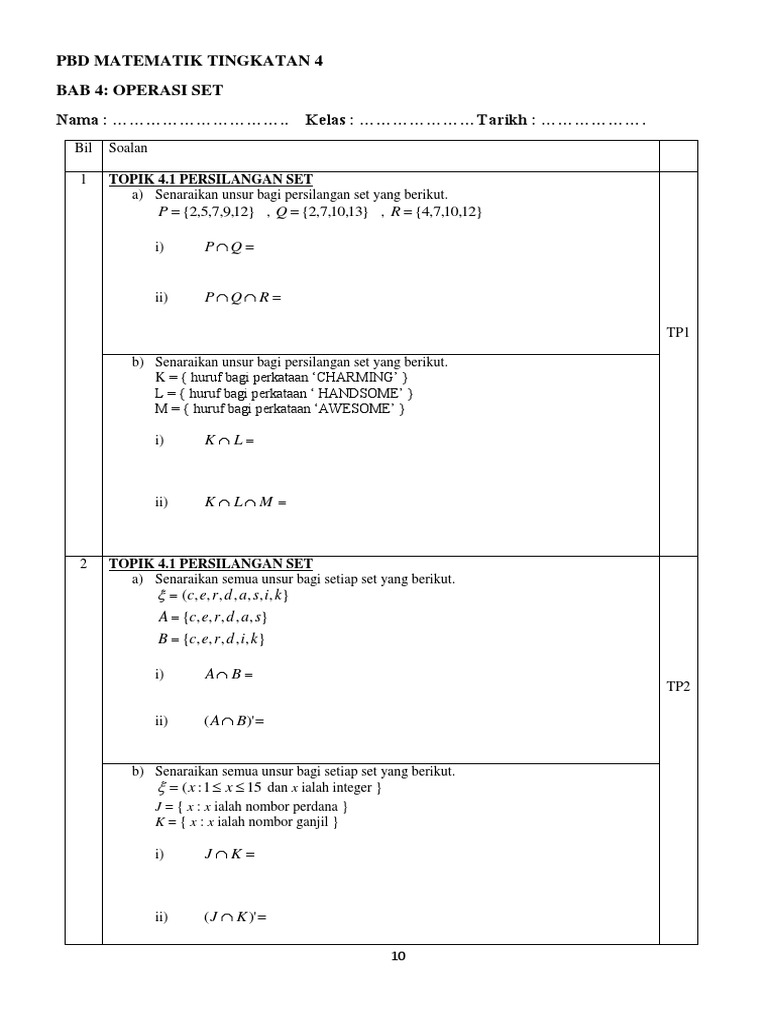 PBD MATE T4 (Bab 4) | PDF