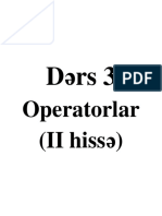 Məntiq Dərs 3 - Operatorlar (II Hissə)