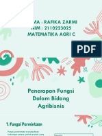 Terapan Fungsi Dalam Agribisnis