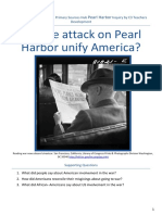 Did The Attack On Pearl Harbor Unify America?