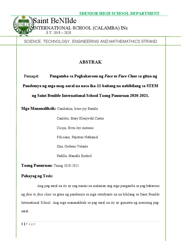 Stem Format | PDF