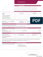 Cash & Cheque Form: Company Particulars