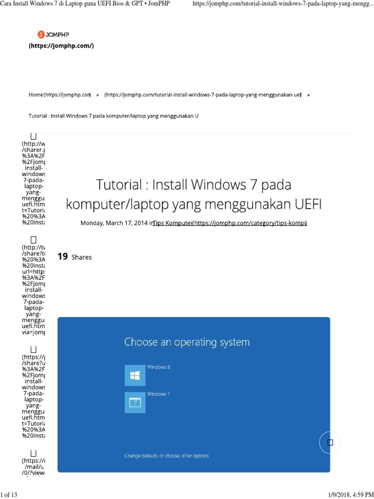 instalar windows 7 gpt uefi