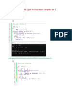 TP 2: TP2 Les Instructions Simples en C: Exercice 1: 1)