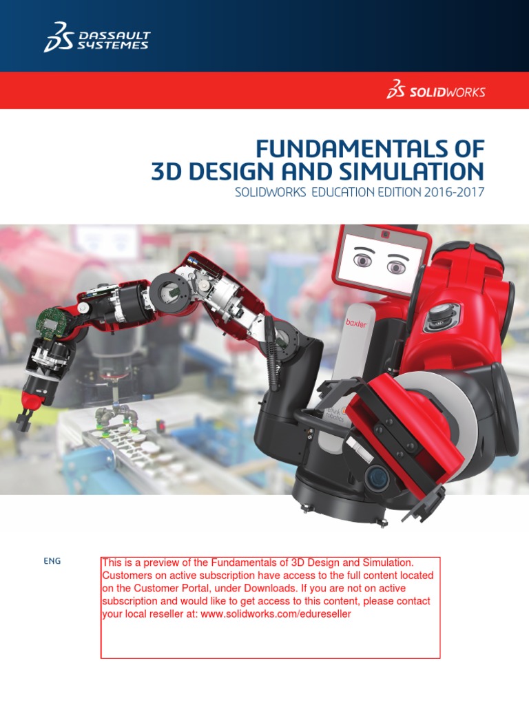 Fundamentals of 3D Design and Simulation: Solidworks Education Edition ...