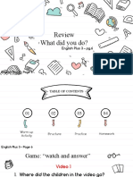 Review What Did You Do?: English Plus 3 - pg.6