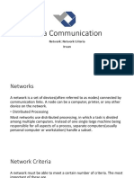 Data Communication: Network: Network Criteria Irwan