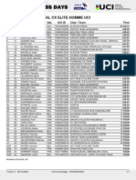 Classement General - Homme Pour Le Cyclo-Cross UCI Du Brumath Cross Days