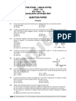 Question Paper: Ntse Stage - I (Delhi State) (2020 - 21) (For Class - X) Scholastic Aptitude Test