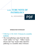 Lecture Note of Pathology: by - Mohammed A