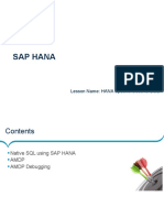 Sap Hana: Lesson Name: HANA Specific Code-to-Data