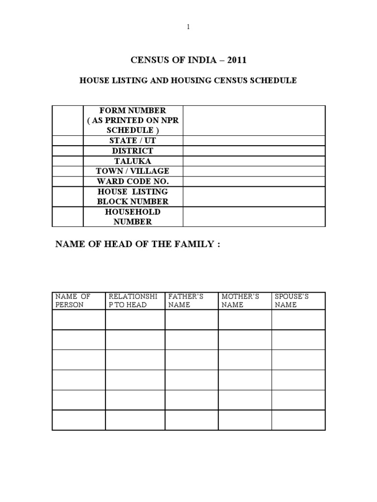 India 2011 Census Housing Data | PDF