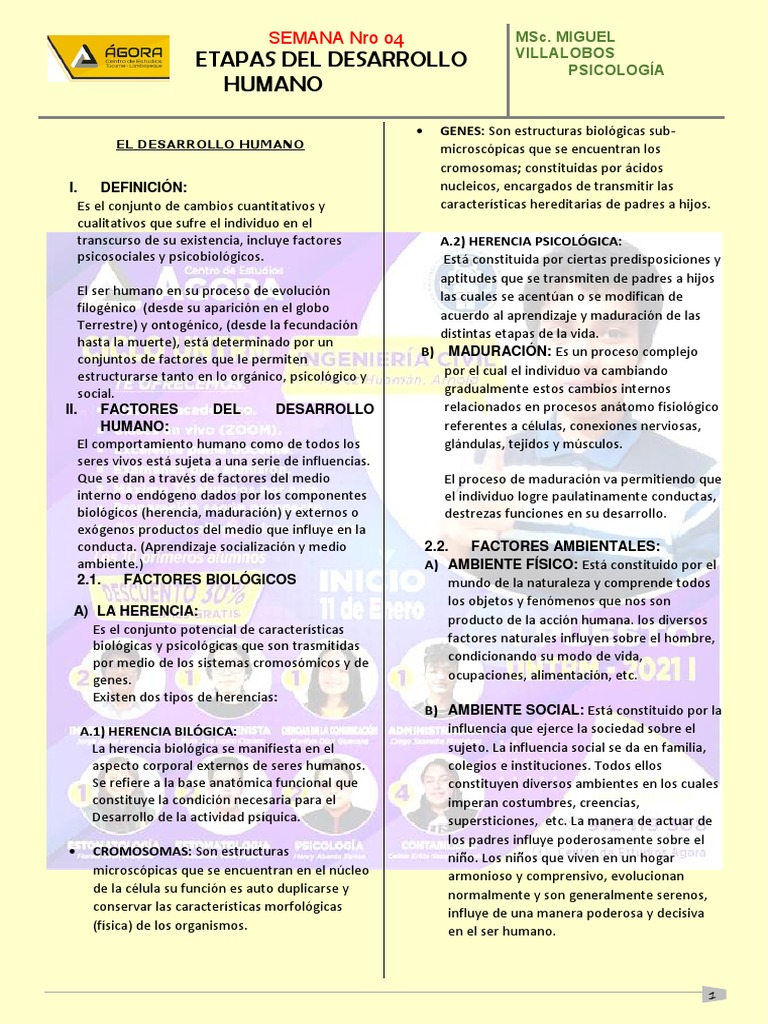 Factores del Desarrollo Humano | PDF | Adultos | Sicología