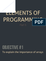 7 - Elements of Programming Part 5