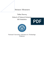 Distance Measures: Talha Farooq School of Natural Sciences MS Statistics