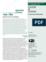 Print Media Reporting On Drugs and Crime, 1995-1998: Trends & Issues