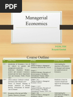 Managerial Economics: PGDM, FSM Roopesh Kaushik