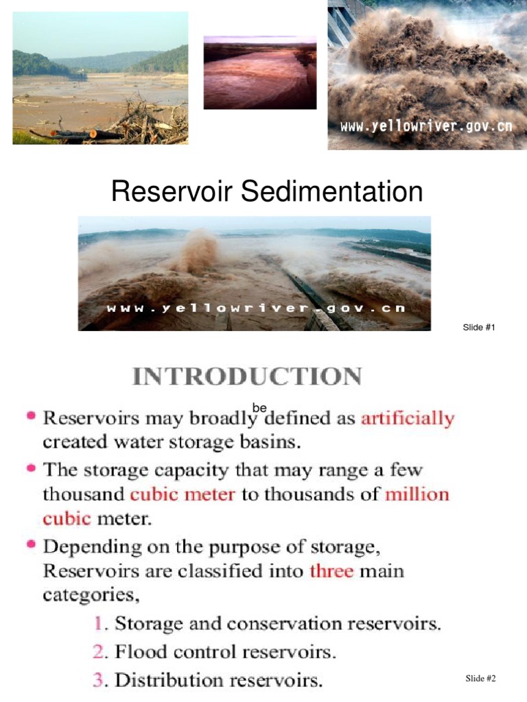 Reservoir Sedimentation: Slide #1 | PDF | Sediment | Erosion