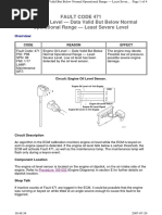 Fault Code 471 Engine Oil Level - Data Valid But Below Normal Operational Range - Least Severe Level