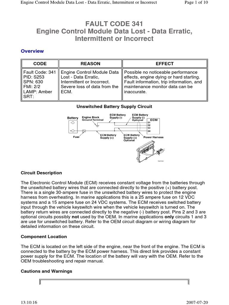 Engine Code 341