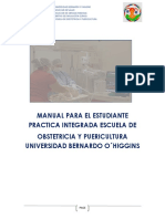 Manual de Practica Integrada Escuela de Obstetricia y Puericultura Universidad Bernardo o
