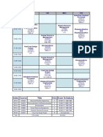 Index Course Title Aus Exam Schedule