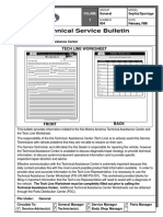 Technical Service Bulletin: Tech Line Worksheet