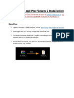 Installation - WINDOWS - Pro Presets and Pro Presets 2