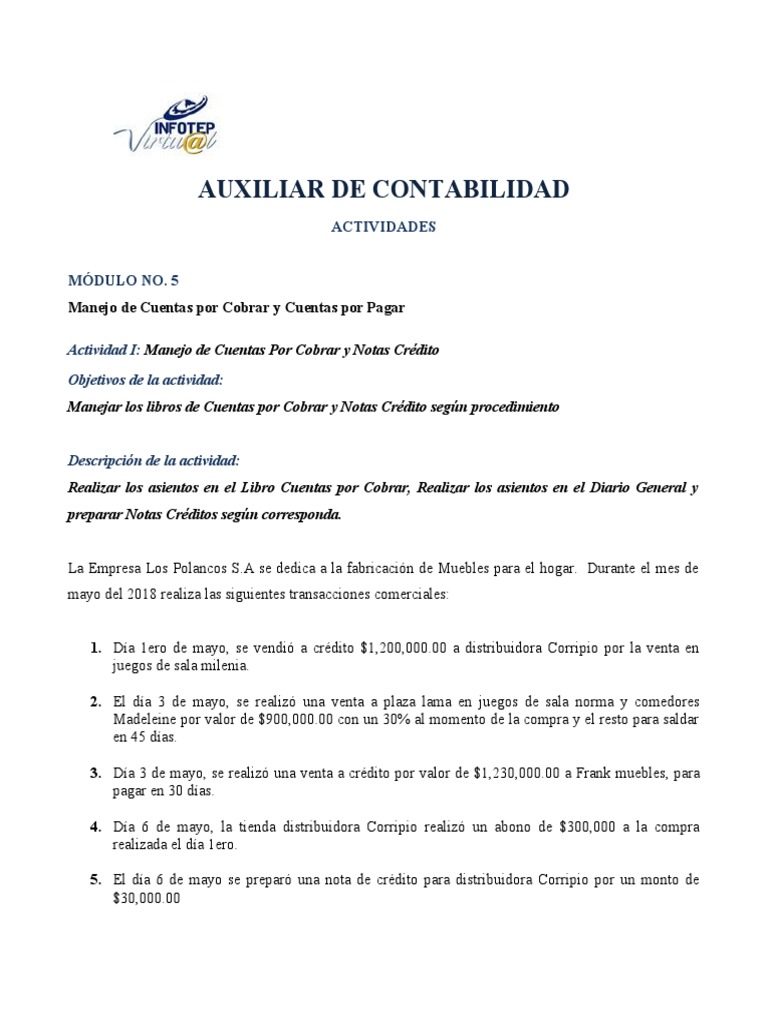 Manejo de Cuentas por Cobrar y Pagar | PDF | Crédito | Finanzas y dinero