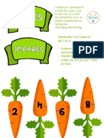 Zanahorias 1-20 Pares Impares