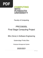 Prco303Sl Final Stage Computing Project: BSC (Hons) in Software Engineering