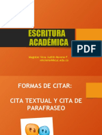 Normas APA Cita Textual y Parafraseada
