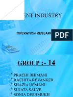 Cement Industry: Operation Research