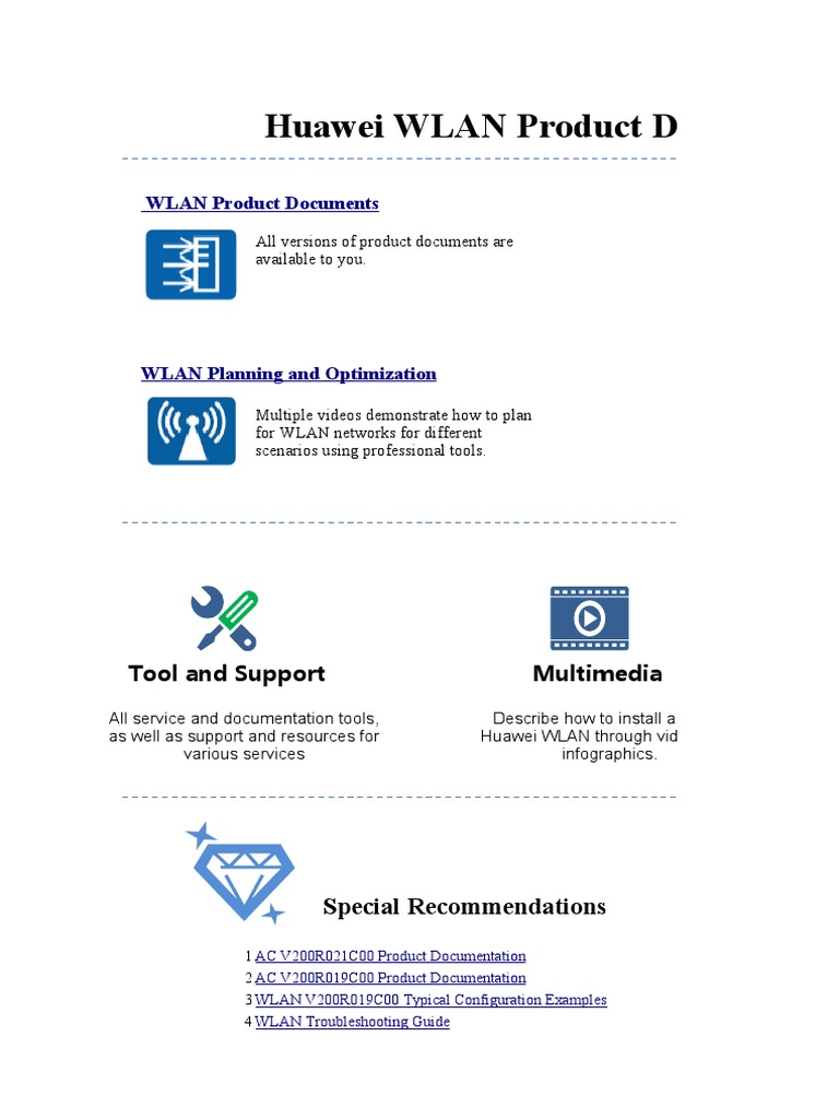 Huawei WLAN Product Documentation Bookshelf | PDF | Wireless Lan ...