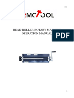 Bead Roller Rotary Machine Operation Manual