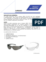 Ficha Tecnica Gafas de Seguridad PG-5933 PG5934