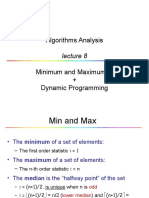 Algorithms Analysis: Minimum and Maximum Alg