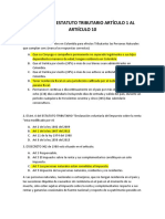 Preguntas Estatuto Tributario Artículo 1 Al Artiículo 10