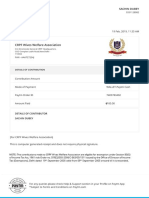Contribution Receipt: Details of Beneficiary