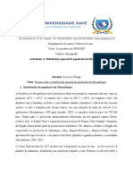 Distribuição da população em Moçambique