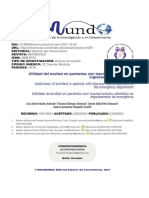 Utilidad Del Ecofast en Pacientes Con Traumatismo Toráxico Ingresados en Urgencias